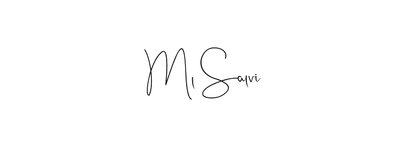It looks lik you need a new signature style for name Ml Salvi. Design unique handwritten (Andilay-7BmLP) signature with our free signature maker in just a few clicks. Ml Salvi signature style 4 images and pictures png
