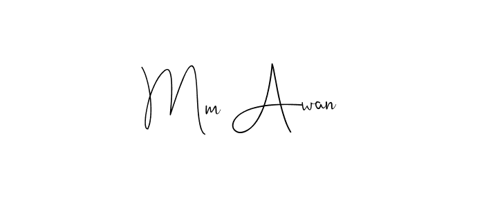 You should practise on your own different ways (Andilay-7BmLP) to write your name (Mm Awan) in signature. don't let someone else do it for you. Mm Awan signature style 4 images and pictures png