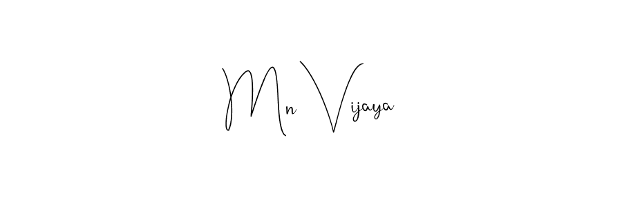 How to make Mn Vijaya name signature. Use Andilay-7BmLP style for creating short signs online. This is the latest handwritten sign. Mn Vijaya signature style 4 images and pictures png