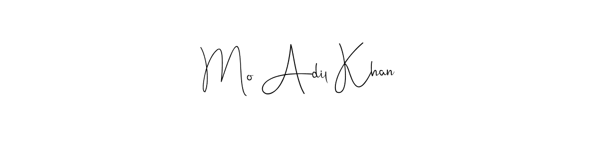 Create a beautiful signature design for name Mo Adil Khan. With this signature (Andilay-7BmLP) fonts, you can make a handwritten signature for free. Mo Adil Khan signature style 4 images and pictures png