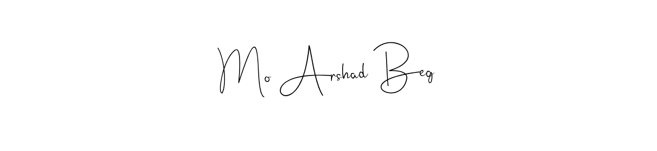 It looks lik you need a new signature style for name Mo Arshad Beg. Design unique handwritten (Andilay-7BmLP) signature with our free signature maker in just a few clicks. Mo Arshad Beg signature style 4 images and pictures png