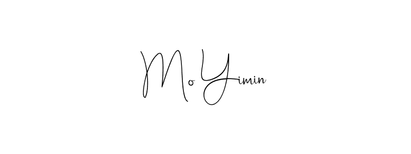 How to make Mo Yimin name signature. Use Andilay-7BmLP style for creating short signs online. This is the latest handwritten sign. Mo Yimin signature style 4 images and pictures png