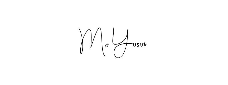 Use a signature maker to create a handwritten signature online. With this signature software, you can design (Andilay-7BmLP) your own signature for name Mo Yusuf. Mo Yusuf signature style 4 images and pictures png