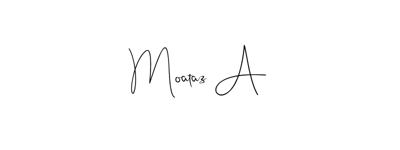 Also You can easily find your signature by using the search form. We will create Moataz A name handwritten signature images for you free of cost using Andilay-7BmLP sign style. Moataz A signature style 4 images and pictures png