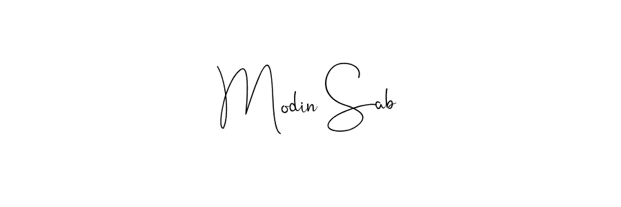 Create a beautiful signature design for name Modin Sab. With this signature (Andilay-7BmLP) fonts, you can make a handwritten signature for free. Modin Sab signature style 4 images and pictures png