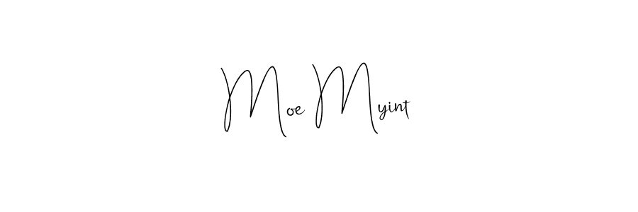 Make a beautiful signature design for name Moe Myint. With this signature (Andilay-7BmLP) style, you can create a handwritten signature for free. Moe Myint signature style 4 images and pictures png