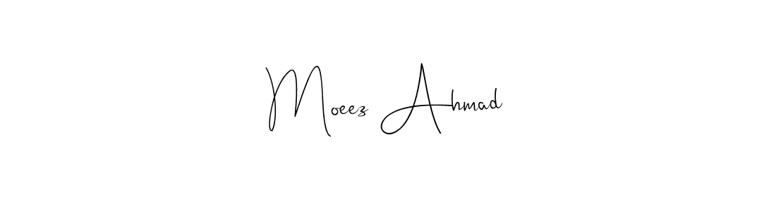 You should practise on your own different ways (Andilay-7BmLP) to write your name (Moeez Ahmad) in signature. don't let someone else do it for you. Moeez Ahmad signature style 4 images and pictures png