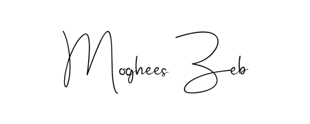 Looking for an artistic signature for Moghees Zeb? The Andilay-7BmLP calligraphy style gives a sophisticated flow suitable for business cards and emails. Moghees Zeb signature style 4 images and pictures png