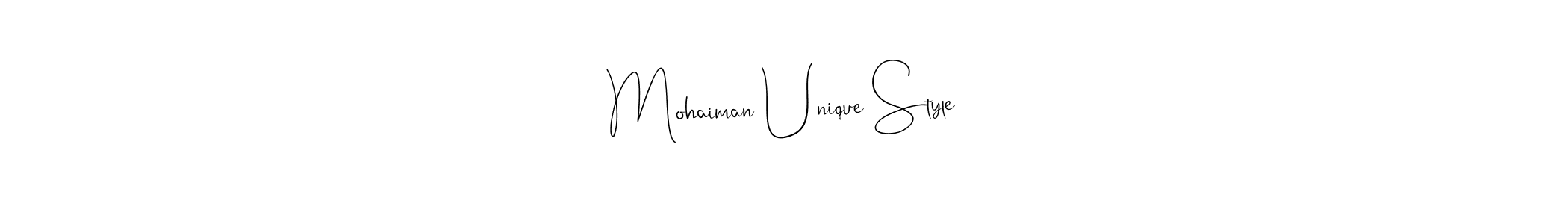 Also You can easily find your signature by using the search form. We will create Mohaiman Unique Style name handwritten signature images for you free of cost using Andilay-7BmLP sign style. Mohaiman Unique Style signature style 4 images and pictures png