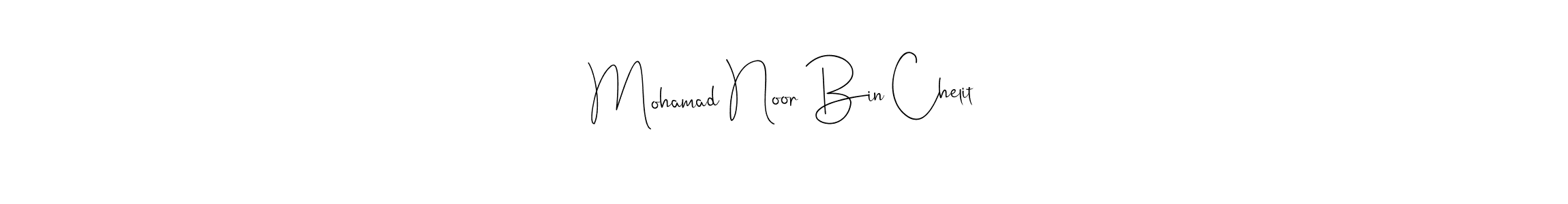 Also You can easily find your signature by using the search form. We will create Mohamad Noor Bin Chelit name handwritten signature images for you free of cost using Andilay-7BmLP sign style. Mohamad Noor Bin Chelit signature style 4 images and pictures png