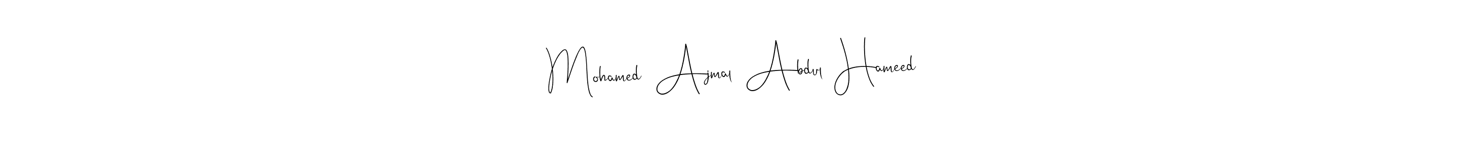 Also You can easily find your signature by using the search form. We will create Mohamed  Ajmal  Abdul  Hameed name handwritten signature images for you free of cost using Andilay-7BmLP sign style. Mohamed  Ajmal  Abdul  Hameed signature style 4 images and pictures png