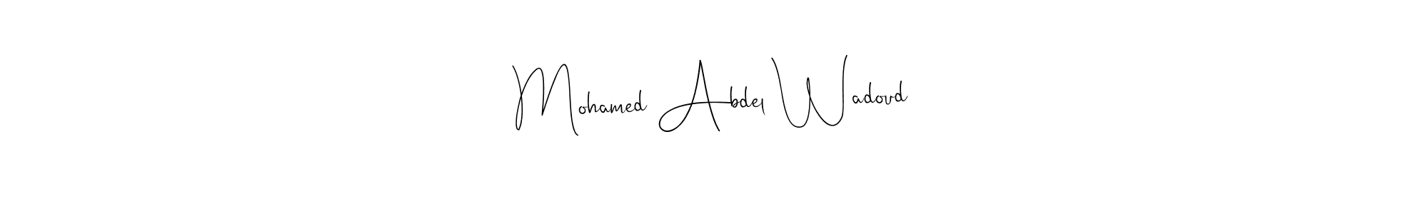 This is the best signature style for the Mohamed Abdel Wadoud name. Also you like these signature font (Andilay-7BmLP). Mix name signature. Mohamed Abdel Wadoud signature style 4 images and pictures png