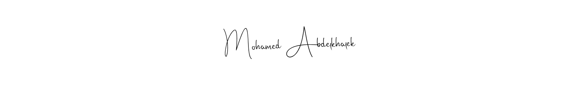 Design your own signature with our free online signature maker. With this signature software, you can create a handwritten (Andilay-7BmLP) signature for name Mohamed Abdelkhalek. Mohamed Abdelkhalek signature style 4 images and pictures png