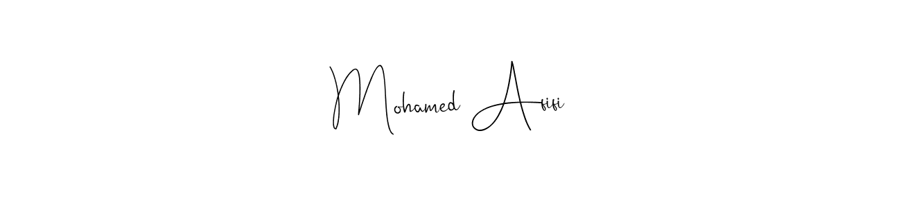 Also You can easily find your signature by using the search form. We will create Mohamed Afifi name handwritten signature images for you free of cost using Andilay-7BmLP sign style. Mohamed Afifi signature style 4 images and pictures png