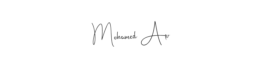 Also we have Mohamed Alu name is the best signature style. Create professional handwritten signature collection using Andilay-7BmLP autograph style. Mohamed Alu signature style 4 images and pictures png