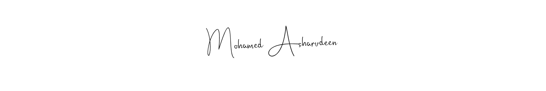 Use a signature maker to create a handwritten signature online. With this signature software, you can design (Andilay-7BmLP) your own signature for name Mohamed Asharudeen. Mohamed Asharudeen signature style 4 images and pictures png
