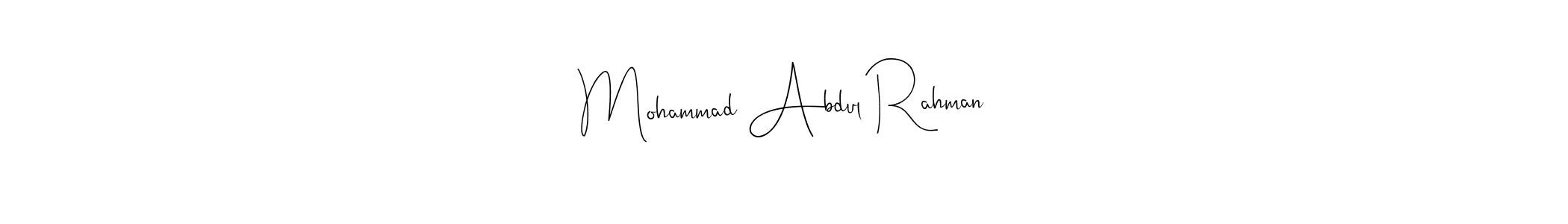 Use a signature maker to create a handwritten signature online. With this signature software, you can design (Andilay-7BmLP) your own signature for name Mohammad Abdul Rahman. Mohammad Abdul Rahman signature style 4 images and pictures png