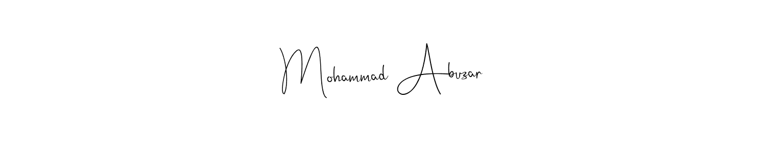 Here are the top 10 professional signature styles for the name Mohammad Abuzar. These are the best autograph styles you can use for your name. Mohammad Abuzar signature style 4 images and pictures png