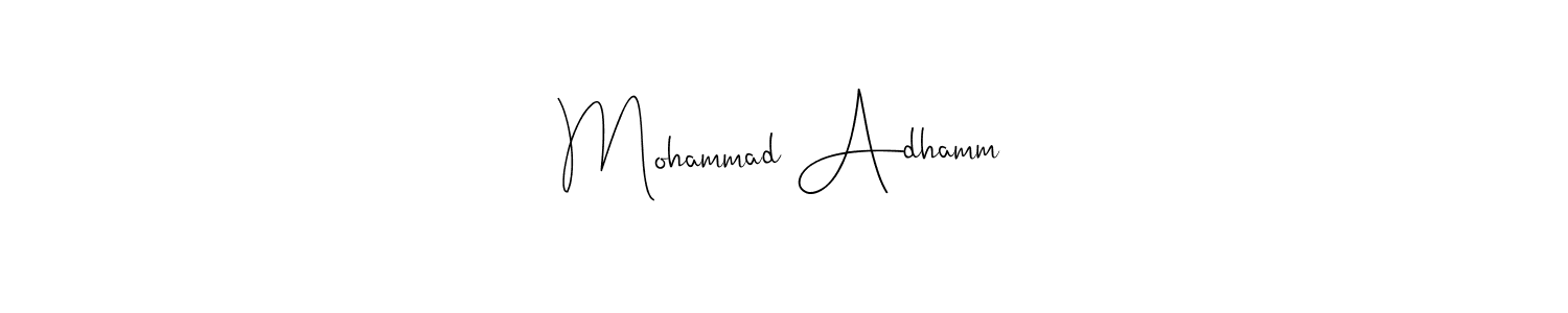 Similarly Andilay-7BmLP is the best handwritten signature design. Signature creator online .You can use it as an online autograph creator for name Mohammad Adhamm. Mohammad Adhamm signature style 4 images and pictures png