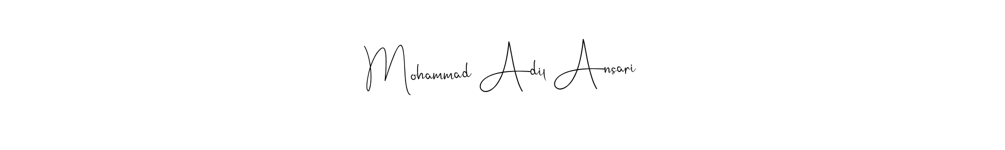 Andilay-7BmLP is a professional signature style that is perfect for those who want to add a touch of class to their signature. It is also a great choice for those who want to make their signature more unique. Get Mohammad Adil Ansari name to fancy signature for free. Mohammad Adil Ansari signature style 4 images and pictures png