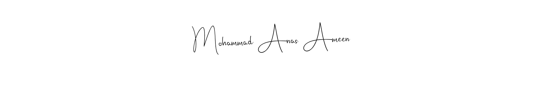 You can use this online signature creator to create a handwritten signature for the name Mohammad Anas Ameen. This is the best online autograph maker. Mohammad Anas Ameen signature style 4 images and pictures png