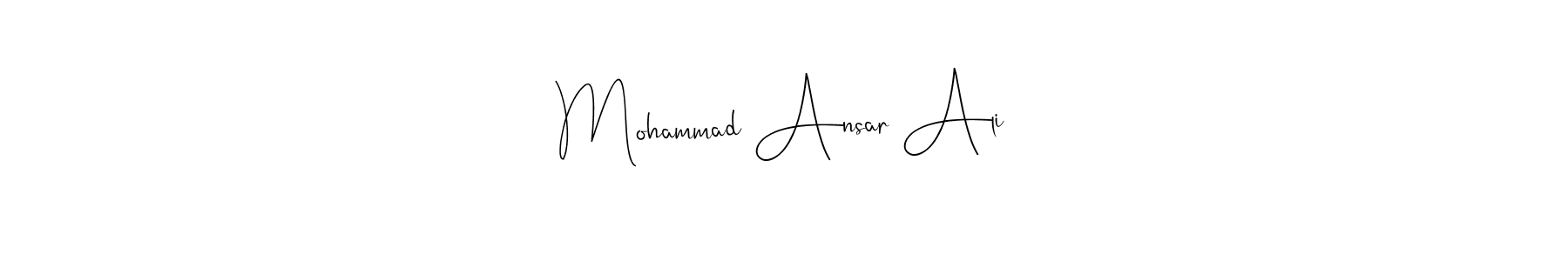 Make a beautiful signature design for name Mohammad Ansar Ali. With this signature (Andilay-7BmLP) style, you can create a handwritten signature for free. Mohammad Ansar Ali signature style 4 images and pictures png