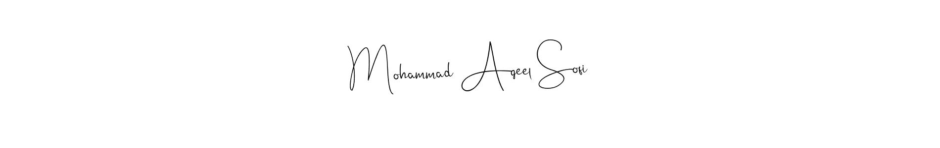 Also we have Mohammad Aqeel Sofi name is the best signature style. Create professional handwritten signature collection using Andilay-7BmLP autograph style. Mohammad Aqeel Sofi signature style 4 images and pictures png
