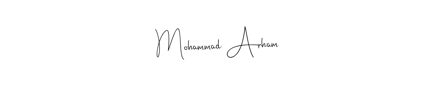 Use a signature maker to create a handwritten signature online. With this signature software, you can design (Andilay-7BmLP) your own signature for name Mohammad Arham. Mohammad Arham signature style 4 images and pictures png