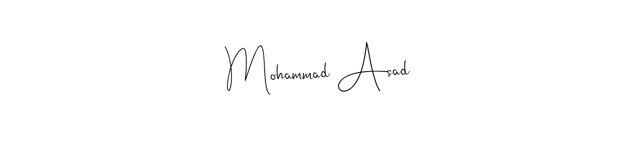 Make a short Mohammad Asad signature style. Manage your documents anywhere anytime using Andilay-7BmLP. Create and add eSignatures, submit forms, share and send files easily. Mohammad Asad signature style 4 images and pictures png