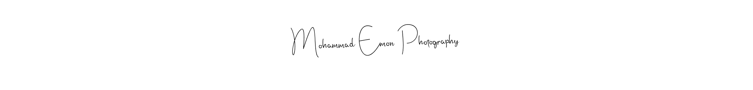 Once you've used our free online signature maker to create your best signature Andilay-7BmLP style, it's time to enjoy all of the benefits that Mohammad Emon Photography name signing documents. Mohammad Emon Photography signature style 4 images and pictures png