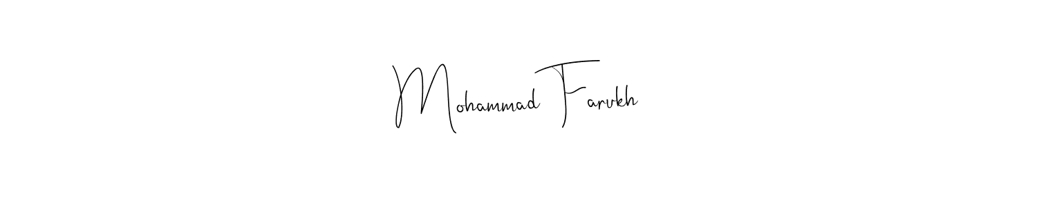 Make a beautiful signature design for name Mohammad Farukh. Use this online signature maker to create a handwritten signature for free. Mohammad Farukh signature style 4 images and pictures png