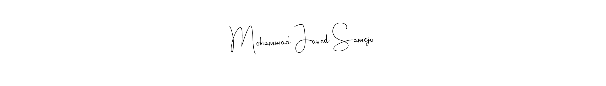 This is the best signature style for the Mohammad Javed Samejo name. Also you like these signature font (Andilay-7BmLP). Mix name signature. Mohammad Javed Samejo signature style 4 images and pictures png