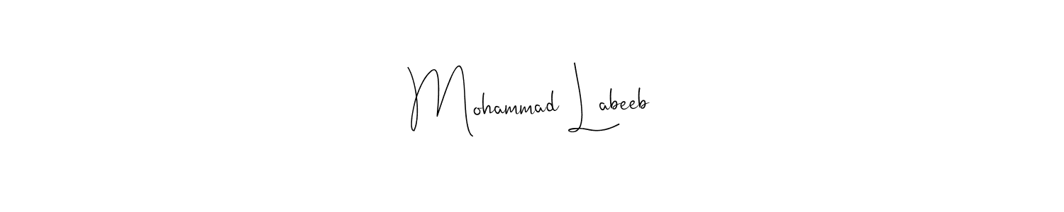 Mohammad Labeeb stylish signature style. Best Handwritten Sign (Andilay-7BmLP) for my name. Handwritten Signature Collection Ideas for my name Mohammad Labeeb. Mohammad Labeeb signature style 4 images and pictures png