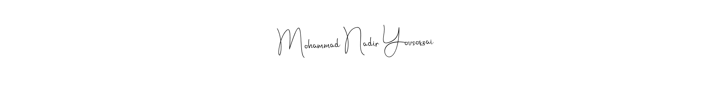 How to make Mohammad Nadir Yousofzai signature? Andilay-7BmLP is a professional autograph style. Create handwritten signature for Mohammad Nadir Yousofzai name. Mohammad Nadir Yousofzai signature style 4 images and pictures png