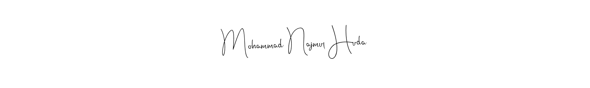 if you are searching for the best signature style for your name Mohammad Najmul Huda. so please give up your signature search. here we have designed multiple signature styles  using Andilay-7BmLP. Mohammad Najmul Huda signature style 4 images and pictures png