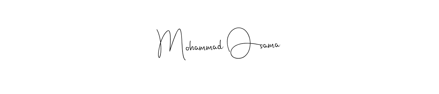 Use a signature maker to create a handwritten signature online. With this signature software, you can design (Andilay-7BmLP) your own signature for name Mohammad Osama. Mohammad Osama signature style 4 images and pictures png