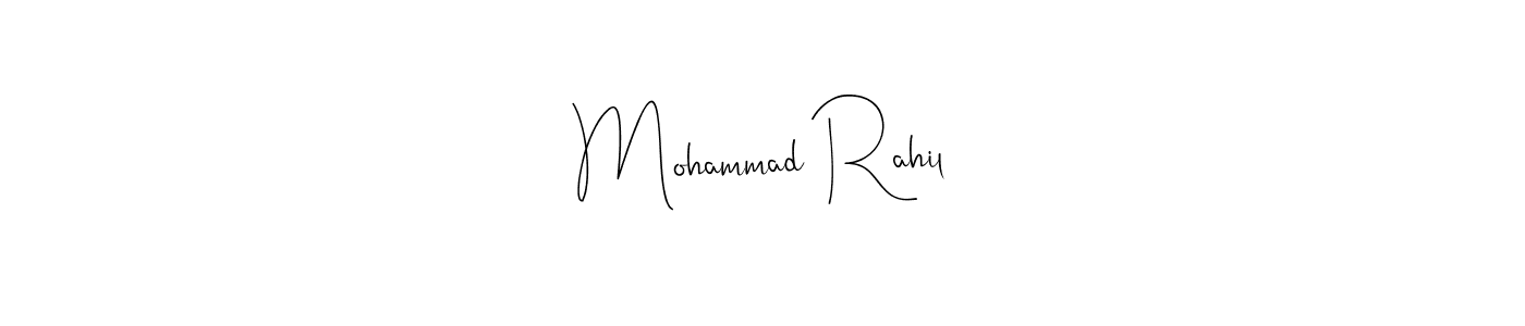 How to make Mohammad Rahil name signature. Use Andilay-7BmLP style for creating short signs online. This is the latest handwritten sign. Mohammad Rahil signature style 4 images and pictures png