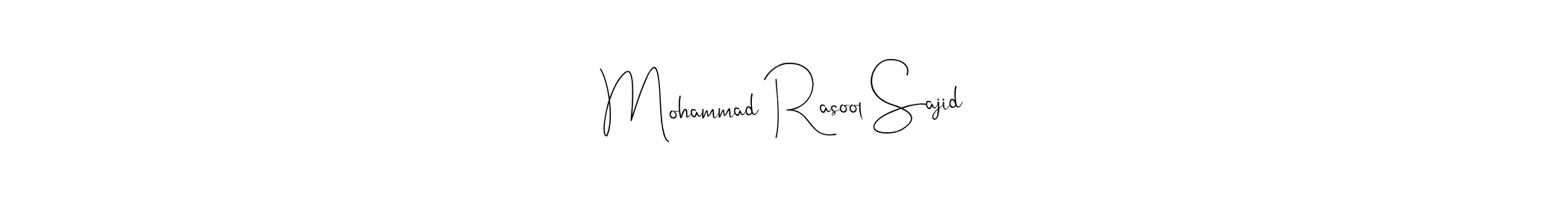 Make a beautiful signature design for name Mohammad Rasool Sajid. With this signature (Andilay-7BmLP) style, you can create a handwritten signature for free. Mohammad Rasool Sajid signature style 4 images and pictures png