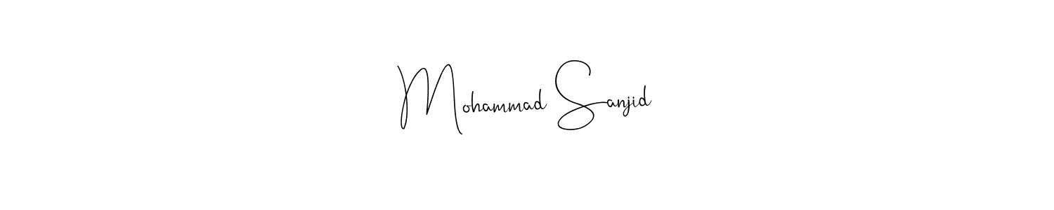 Use a signature maker to create a handwritten signature online. With this signature software, you can design (Andilay-7BmLP) your own signature for name Mohammad Sanjid. Mohammad Sanjid signature style 4 images and pictures png