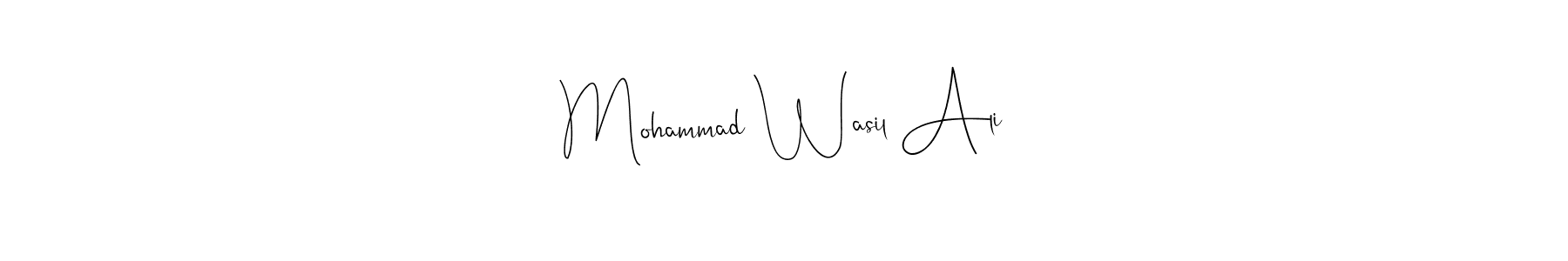 Use a signature maker to create a handwritten signature online. With this signature software, you can design (Andilay-7BmLP) your own signature for name Mohammad Wasil Ali. Mohammad Wasil Ali signature style 4 images and pictures png