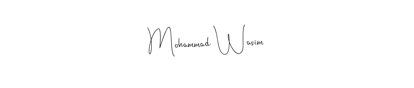 if you are searching for the best signature style for your name Mohammad Wasim. so please give up your signature search. here we have designed multiple signature styles  using Andilay-7BmLP. Mohammad Wasim signature style 4 images and pictures png