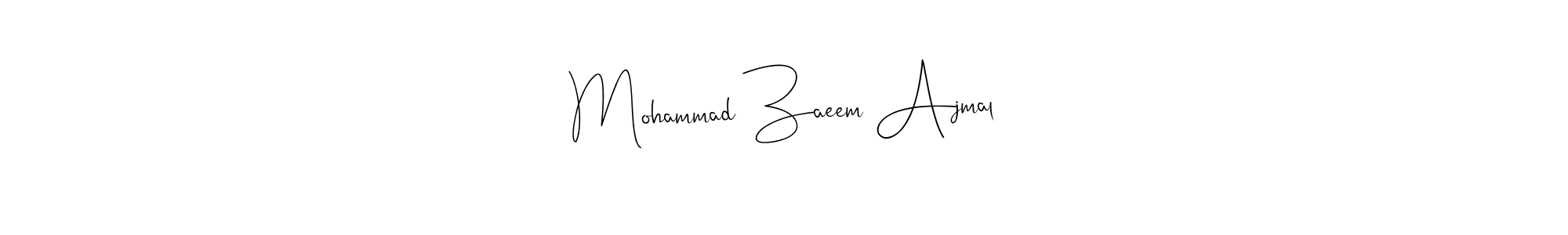 Make a beautiful signature design for name Mohammad Zaeem Ajmal. With this signature (Andilay-7BmLP) style, you can create a handwritten signature for free. Mohammad Zaeem Ajmal signature style 4 images and pictures png