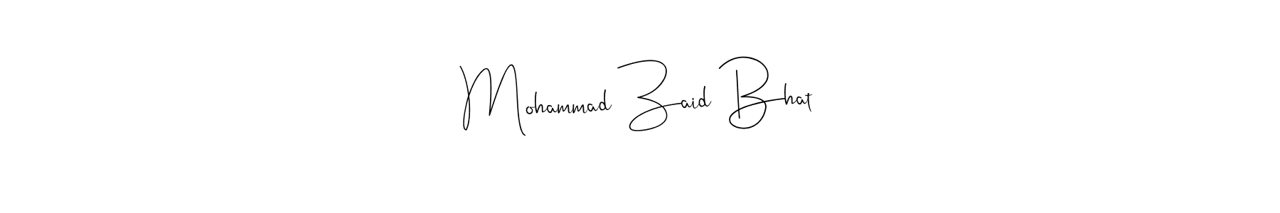 This is the best signature style for the Mohammad Zaid Bhat name. Also you like these signature font (Andilay-7BmLP). Mix name signature. Mohammad Zaid Bhat signature style 4 images and pictures png