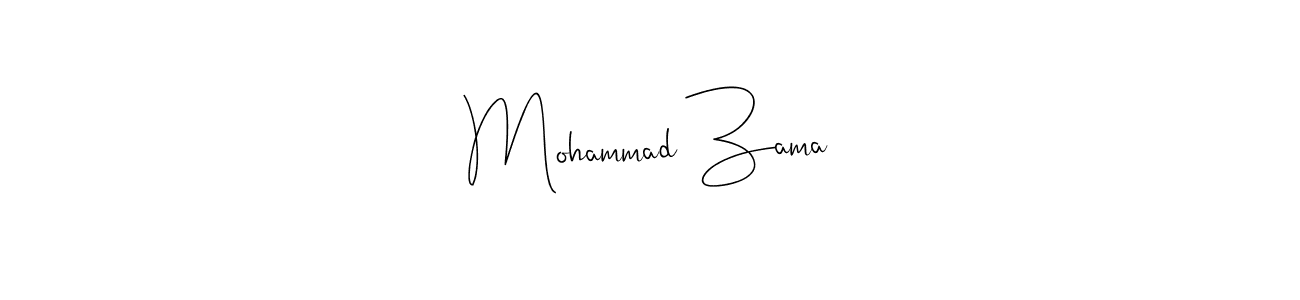 How to make Mohammad Zama signature? Andilay-7BmLP is a professional autograph style. Create handwritten signature for Mohammad Zama name. Mohammad Zama signature style 4 images and pictures png