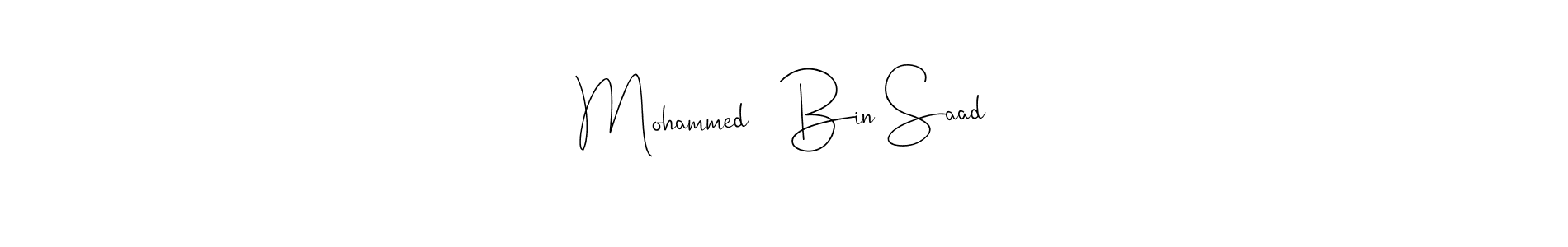 Also You can easily find your signature by using the search form. We will create Mohammed   Bin Saad name handwritten signature images for you free of cost using Andilay-7BmLP sign style. Mohammed   Bin Saad signature style 4 images and pictures png