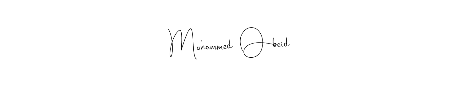 How to make Mohammed  Obeid name signature. Use Andilay-7BmLP style for creating short signs online. This is the latest handwritten sign. Mohammed  Obeid signature style 4 images and pictures png