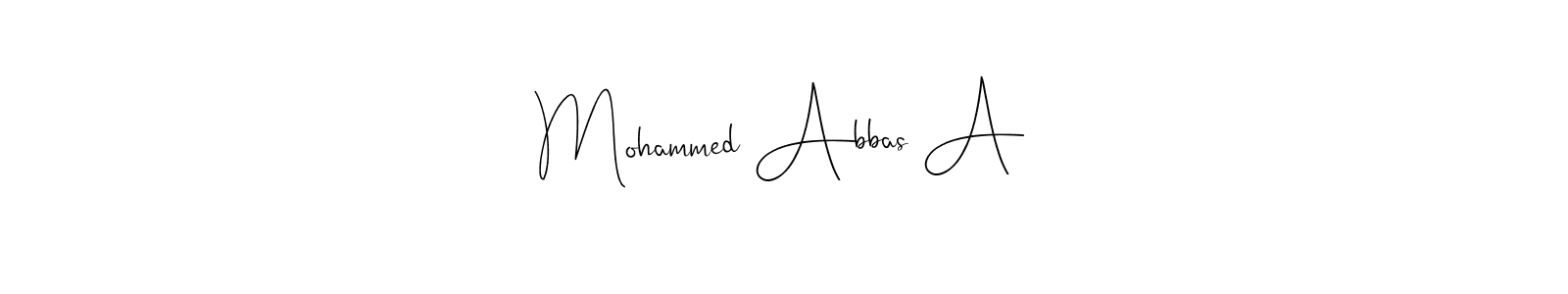 Also You can easily find your signature by using the search form. We will create Mohammed Abbas A name handwritten signature images for you free of cost using Andilay-7BmLP sign style. Mohammed Abbas A signature style 4 images and pictures png