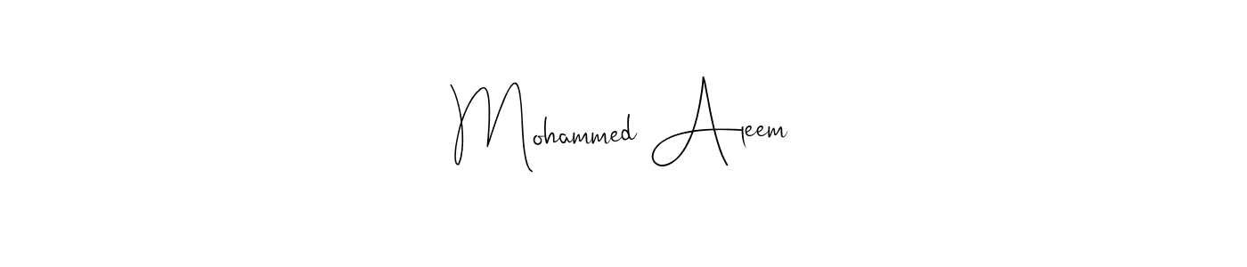 if you are searching for the best signature style for your name Mohammed Aleem. so please give up your signature search. here we have designed multiple signature styles  using Andilay-7BmLP. Mohammed Aleem signature style 4 images and pictures png