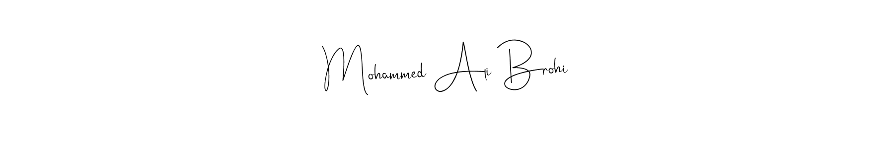 Andilay-7BmLP is a professional signature style that is perfect for those who want to add a touch of class to their signature. It is also a great choice for those who want to make their signature more unique. Get Mohammed Ali Brohi name to fancy signature for free. Mohammed Ali Brohi signature style 4 images and pictures png