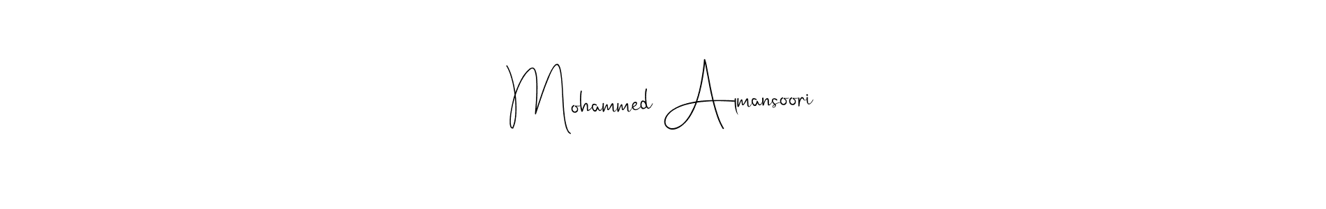 Make a beautiful signature design for name Mohammed Almansoori. Use this online signature maker to create a handwritten signature for free. Mohammed Almansoori signature style 4 images and pictures png